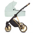 Babyactive Musse - wózek wielofunkcyjny, zestaw 2w1 z opcją 3w1 i 4w1 | Ultra Mint - Gold